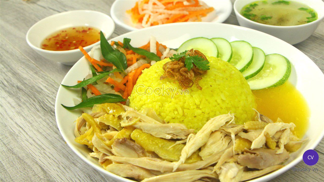 Cơm gà. Món ăn truyền thống Việt Nam - Công thức nấu ăn