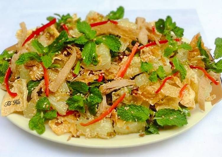 Gỏi bưởi chay. Món ăn truyền thống Việt Nam - Công thức nấu ăn